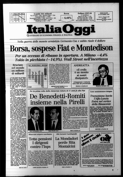 Italia oggi : quotidiano di economia finanza e politica